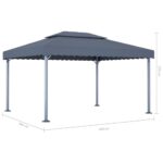 Tonnelle et guirlande lumineuse à LED 4x3m Anthracite Aluminium – Image 7