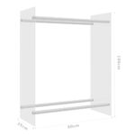 Portant de bois chauffage Transparent 80x35x100 cm Verre trempé – Image 4