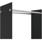 Portant de bois de chauffage Noir 80x35x100 cm Verre trempé – Image 3