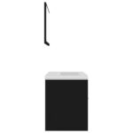 Ensemble de meubles de salle de bain Noir Aggloméré – Image 3