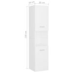 Ensemble de meubles de salle de bain blanc bois d'ingénierie – Image 11