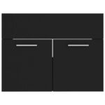 Ensemble de meubles de salle de bain Noir Bois d'ingénierie – Image 6