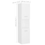 Ensemble de meubles de salle de bain Blanc Aggloméré – Image 11