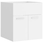 Ensemble de meubles de salle de bain Blanc Aggloméré – Image 2