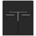 Ensemble de meubles de salle de bain Noir Aggloméré – Image 3