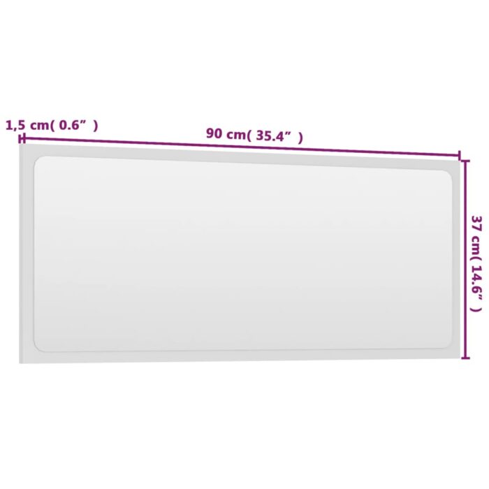 Ensemble de meubles de salle de bain Blanc Bois d'ingénierie – Image 12