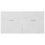 Ensemble de meubles de salle de bain Blanc Bois d'ingénierie – Image 3