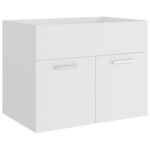 Ensemble de meubles de salle de bain Blanc Aggloméré – Image 5
