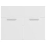 Ensemble de meubles de salle de bain Blanc Aggloméré – Image 6