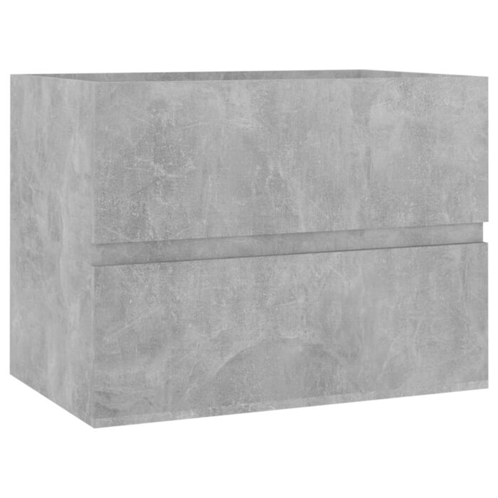 Ensemble de meubles de salle de bain gris béton bois ingénierie – Image 9