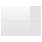 Ensemble de meubles de bain blanc brillant bois d'ingénierie – Image 11