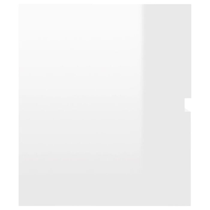 Ensemble de meubles de bain blanc brillant bois d'ingénierie – Image 12