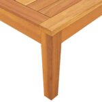 Salon de jardin 2 pcs avec coussins blanc crème Bois d'acacia – Image 8