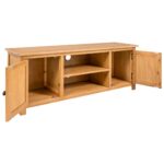 Meuble TV 110x35x44 cm Bois de chêne massif – Image 2