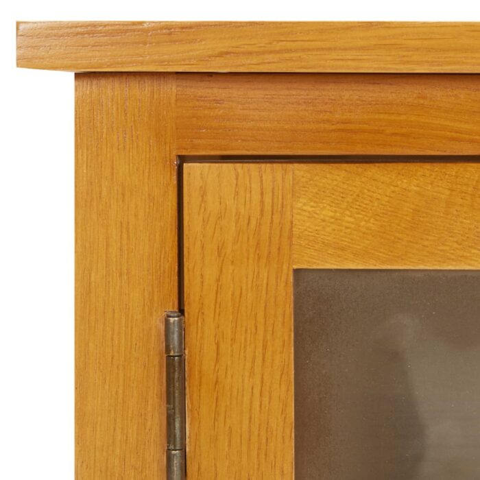 Meuble TV 110x35x44 cm Bois de chêne massif – Image 6
