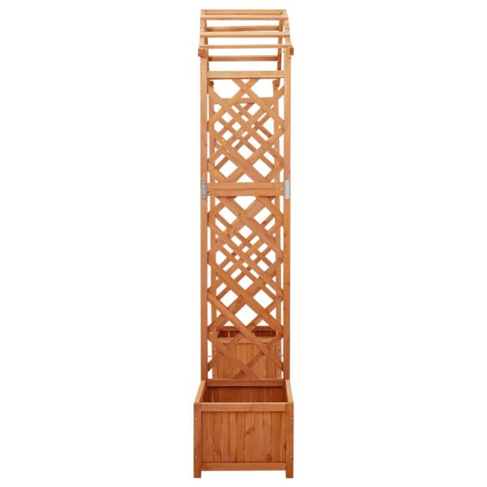 Pergola de jardin avec jardinière Bois pin massif – Image 2