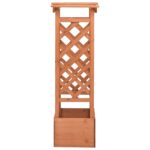 Jardinière à treillis avec arche 49x39x117 cm Bois de sapin – Image 2