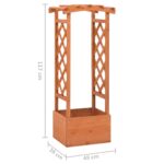 Jardinière à treillis avec arche 49x39x117 cm Bois de sapin – Image 4