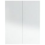Armoire à miroir de salle de bain 60x15x75cm MDF Blanc brillant – Image 4