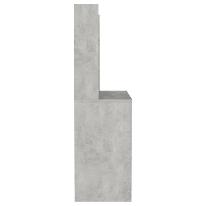 Table de maquillage éclairage LED 100x40x135 cm MDF Gris béton – Image 2