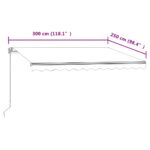 Auvent rétractable automatique 300x250 cm Orange et marron – Image 6