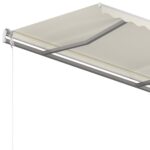 Auvent rétractable automatique 350x250 cm Crème – Image 3