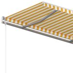 Auvent rétractable automatique 400x350 cm Jaune et blanc – Image 3