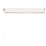 Auvent rétractable automatique 450x350 cm Crème – Image 2