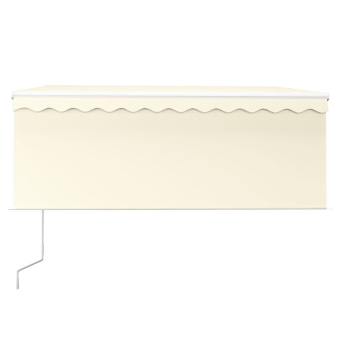 Auvent rétractable automatique avec store 3,5x2,5 m Crème – Image 3