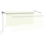 Auvent rétractable automatique avec store 3,5x2,5 m Crème – Image 2