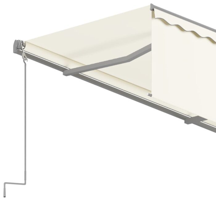 Auvent rétractable automatique avec store 3,5x2,5 m Crème – Image 3