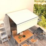 Auvent rétractable automatique avec store 3,5x2,5 m Crème