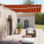 Auvent automatique sur pied 300x250 cm Orange/marron