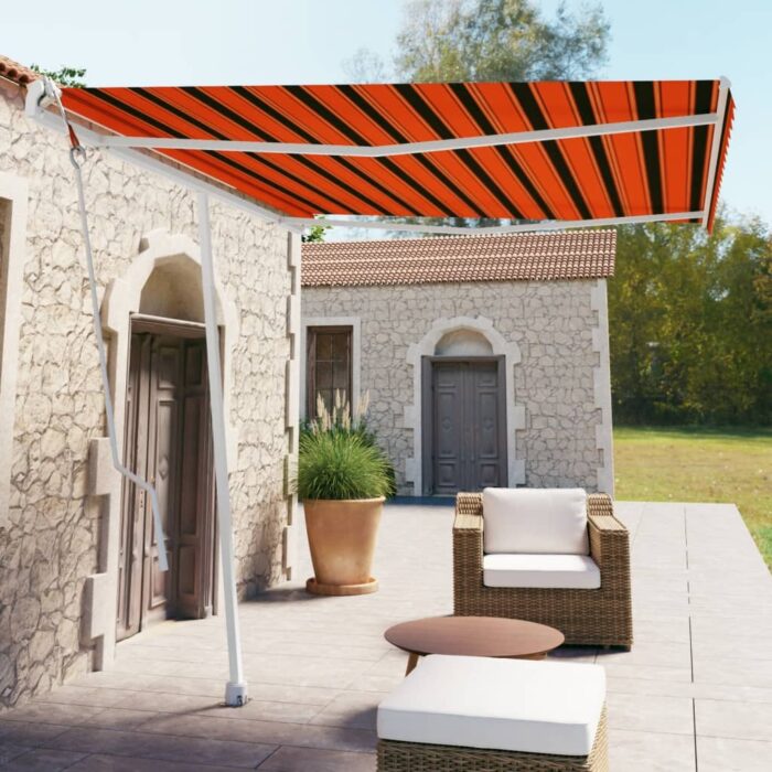 Auvent automatique sur pied 300x250 cm Orange/marron – Image 1
