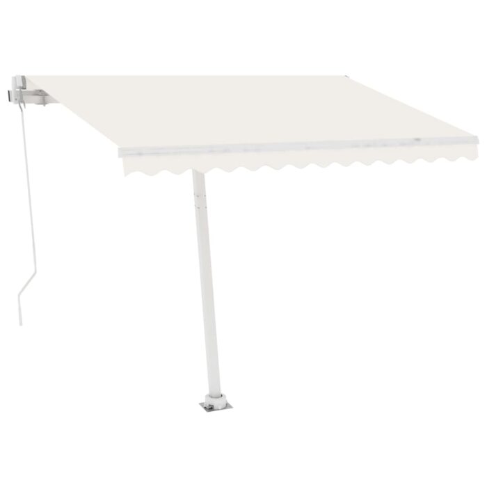 Auvent automatique sur pied 350x250 cm Crème – Image 3