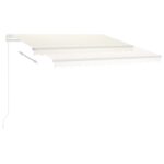 Auvent automatique sur pied 350x250 cm Crème – Image 5