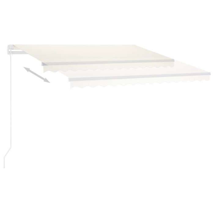 Auvent automatique sur pied 350x250 cm Crème – Image 5