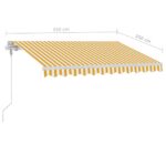 Auvent automatique sur pied 350x250 cm Jaune/Blanc – Image 11