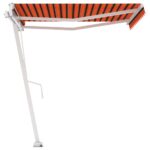 Auvent automatique sur pied 350x250 cm Orange/marron – Image 2