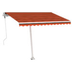 Auvent automatique sur pied 350x250 cm Orange/marron – Image 3