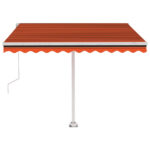 Auvent automatique sur pied 350x250 cm Orange/marron – Image 4