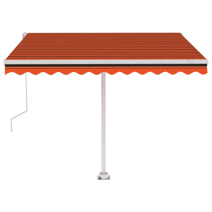 Auvent automatique sur pied 350x250 cm Orange/marron – Image 4