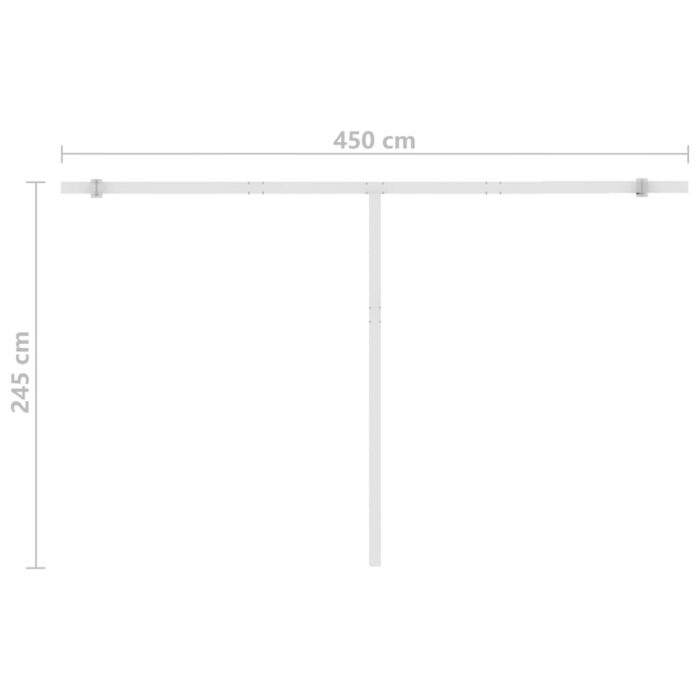 Auvent automatique sur pied 450x300 cm Orange/marron – Image 11