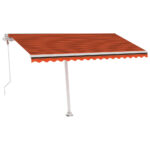 Auvent automatique sur pied 450x300 cm Orange/marron – Image 3