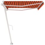 Auvent automatique sur pied 450x300 cm Orange/marron – Image 4