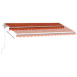 Auvent automatique sur pied 450x300 cm Orange/marron – Image 5
