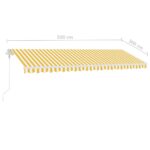 Auvent automatique sur pied 500x300 cm Jaune/Blanc – Image 10