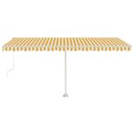 Auvent automatique sur pied 500x300 cm Jaune/Blanc – Image 3