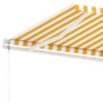 Auvent automatique sur pied 500x300 cm Jaune/Blanc – Image 5