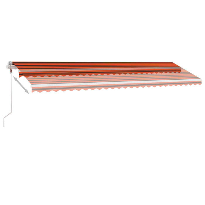 Auvent automatique sur pied 600x300 cm Orange/marron – Image 2